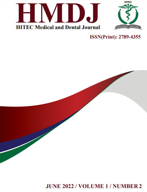 					View Vol. 1 No. 2 (2022): HITEC Medical and Dental Journal 
				